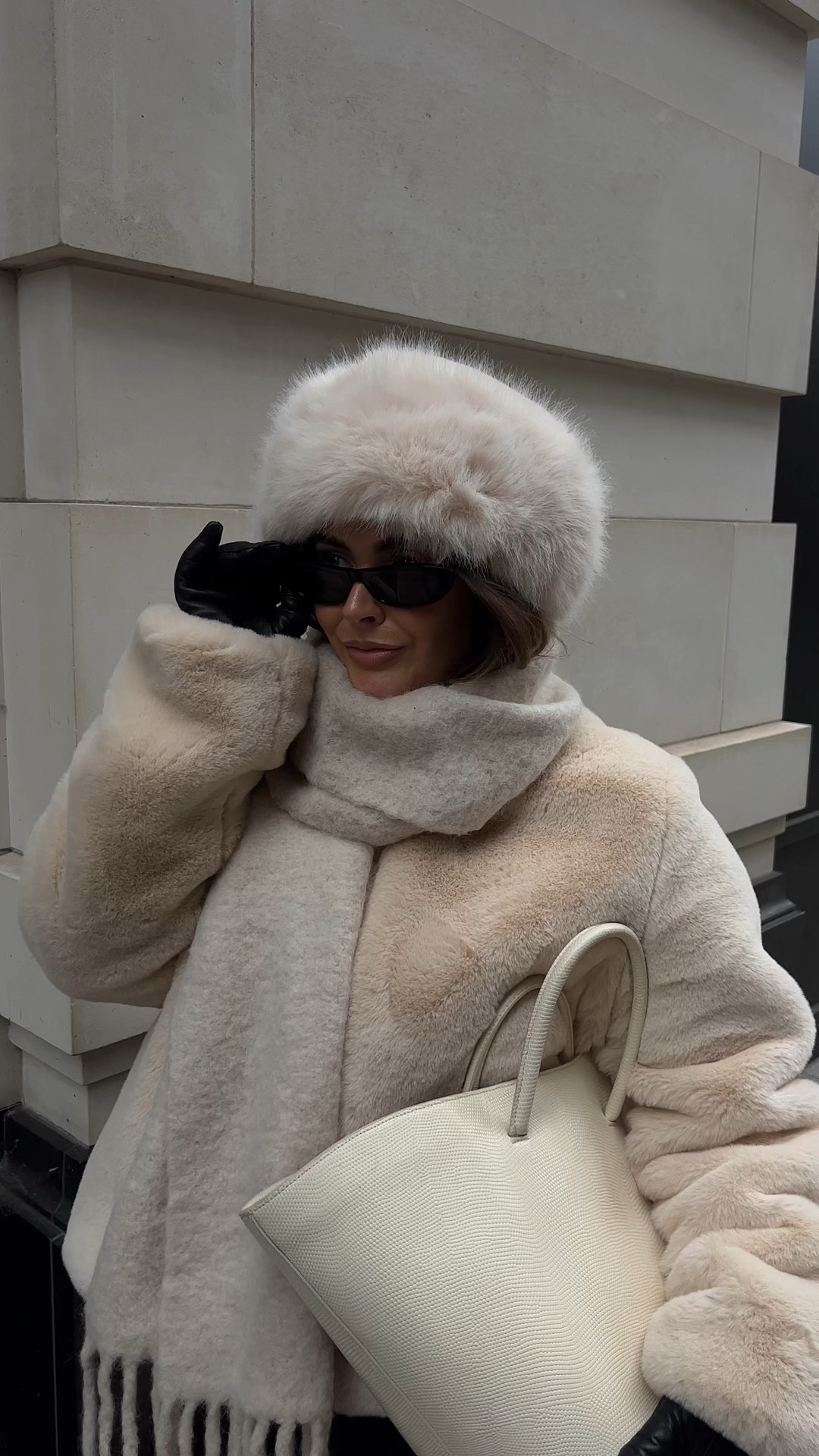 Topshop faux fur coat in cream curated on LTK