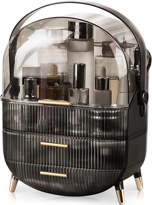 CANITORON Makeup Organizer,Large Capacity Skincare Organizer for Vanity,Cosmetic Organizer with 2... | Amazon (US)