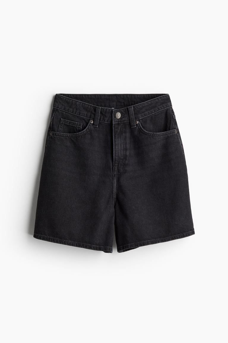 Mom High Denim Shorts - Black - Ladies | H&M US | H&M (US + CA)
