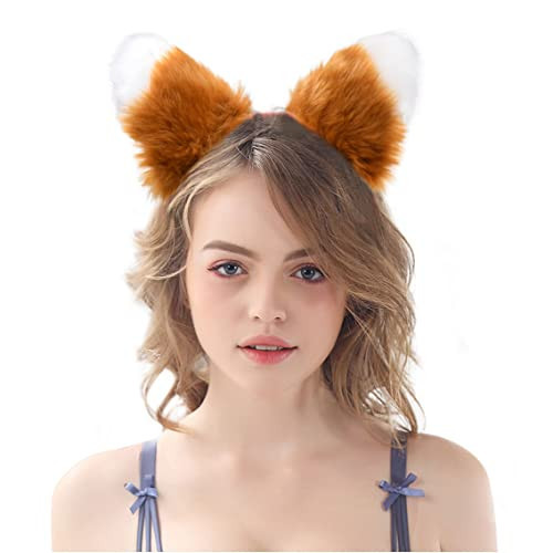HODRME Fox Ears Headband-Halloween Christmas Festival Theme Party Animal Cosplay Costume Headbands | Amazon (US)