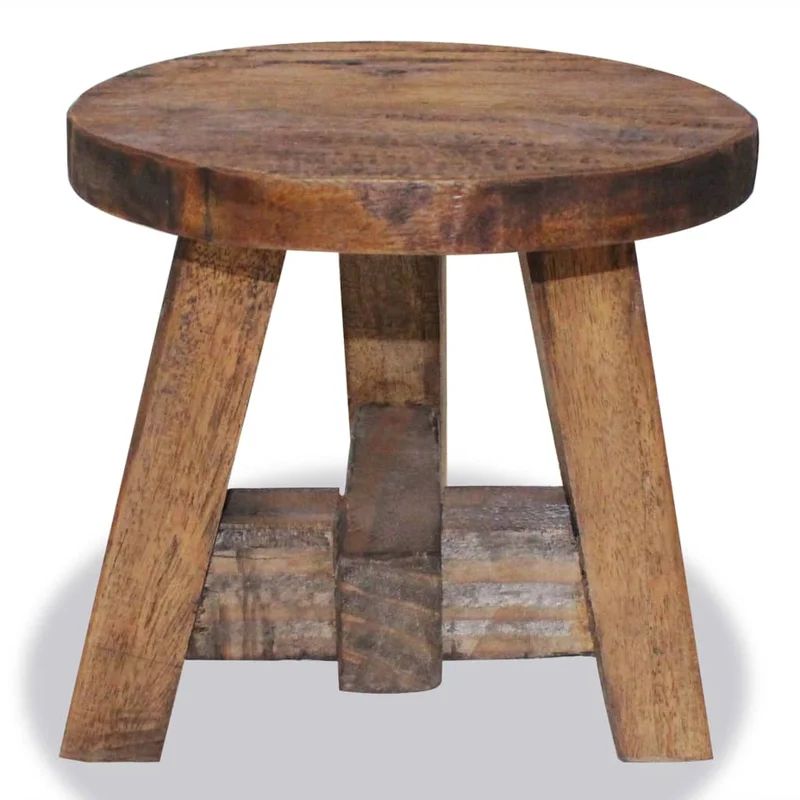 Jaimie 9.1'' Tall Solid Wood Utility Stool | Wayfair North America