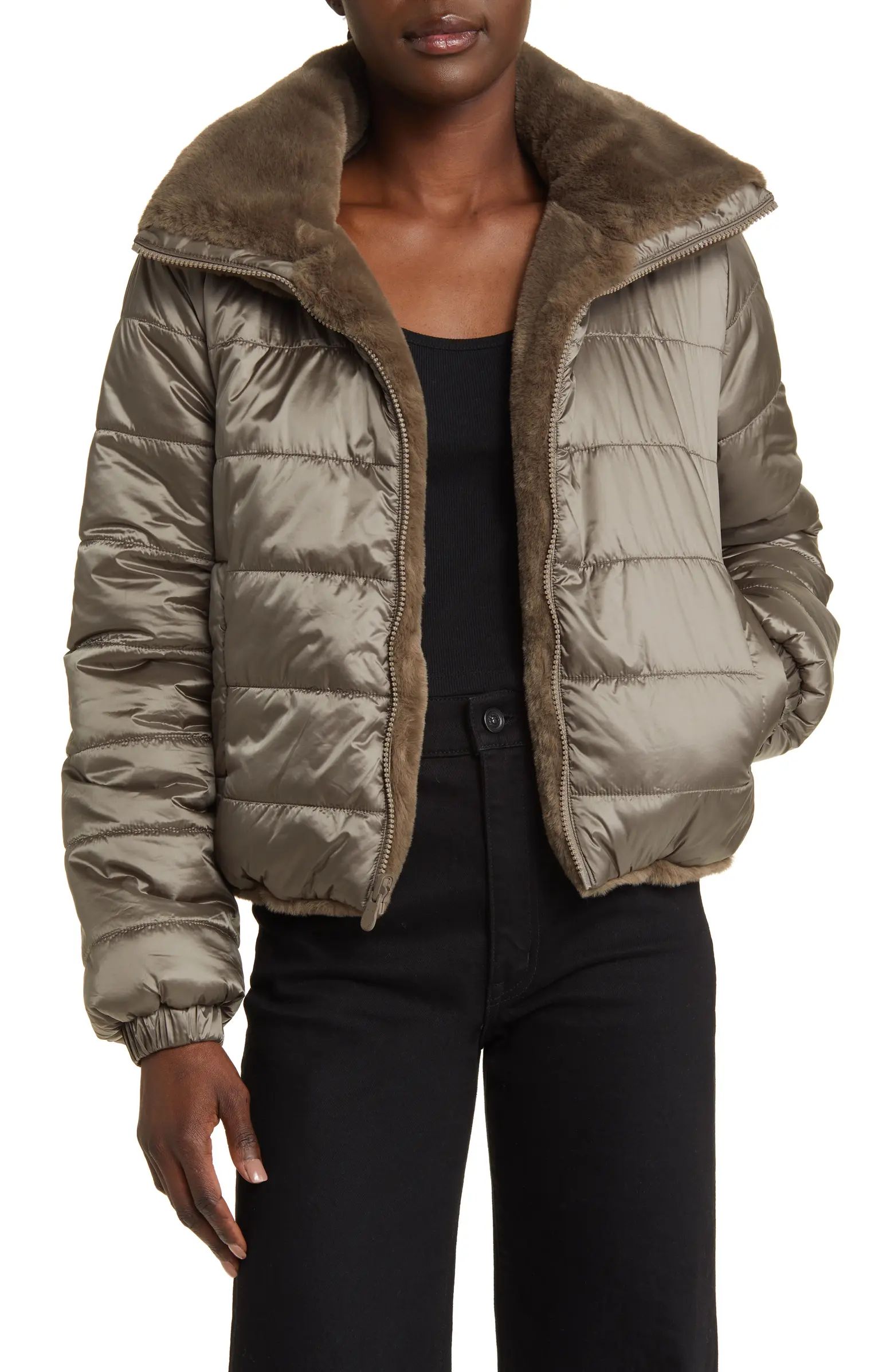 Save The Duck Jeon Water Repellent Reversible Faux Fur Jacket | Nordstrom | Nordstrom