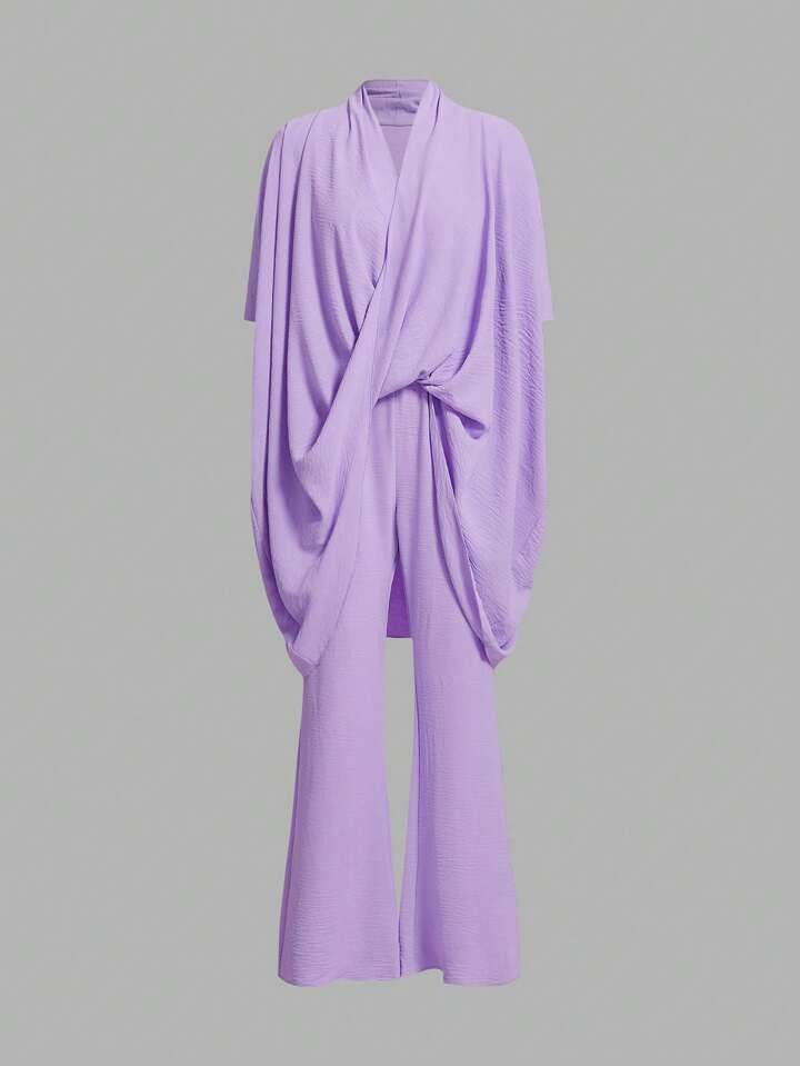 SHEIN Clasi 2pcs Set Middle East Style Loose & Soft Texture Women Outfit | SHEIN