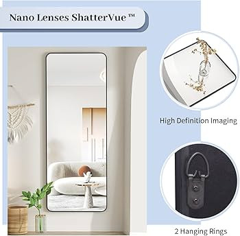 BEAUTYPEAK Black Full Length Mirror, 65"x22" Rounded Corner Floor Mirror Standing Hanging or Lean... | Amazon (US)