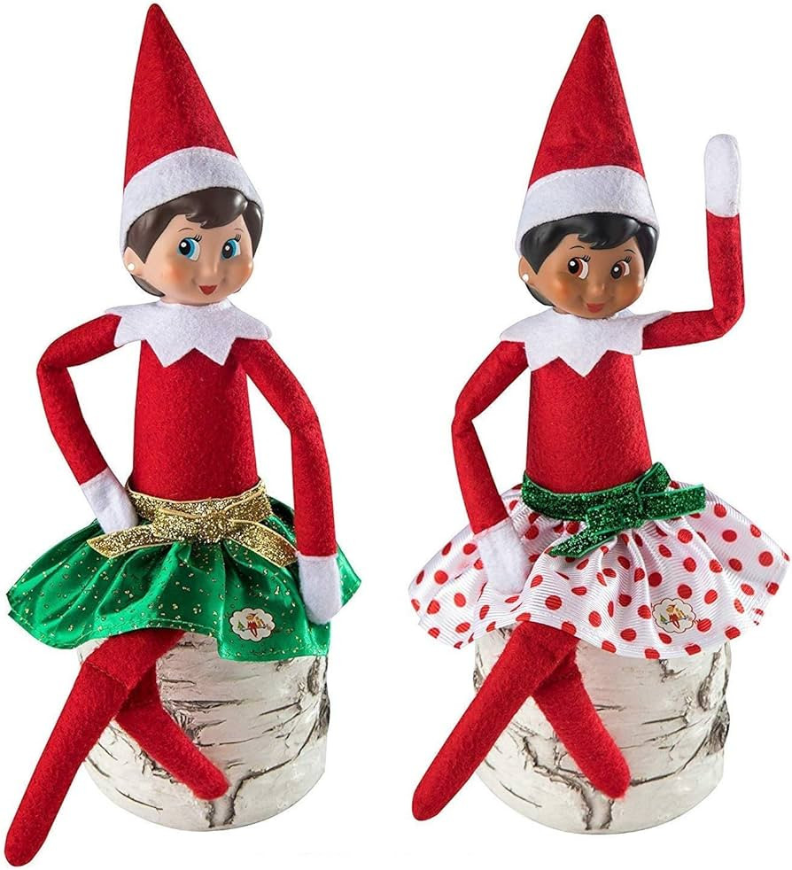 The Elf on the Shelf Party Skirt Set - 2 Holiday Skirt Value Pack - Dress Up Your Girl Elf for Ho... | Amazon (US)