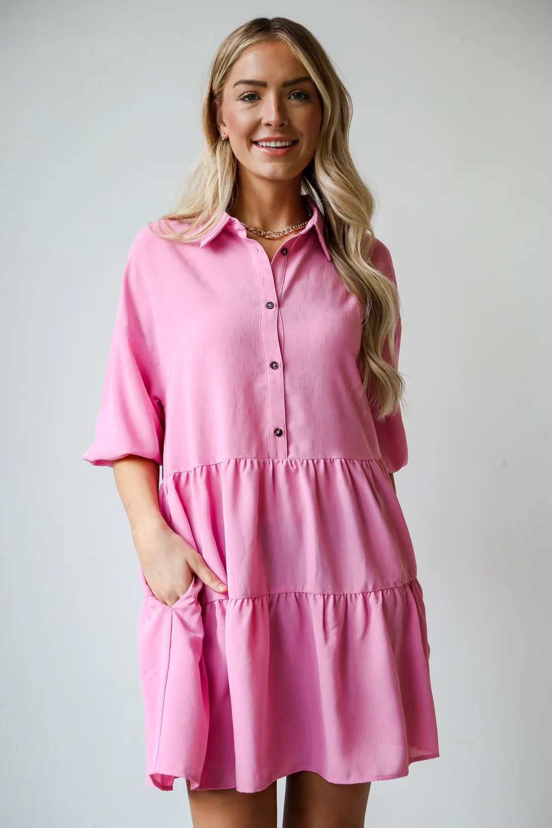 Adorably Admired Tiered Mini Dress | Dress Up