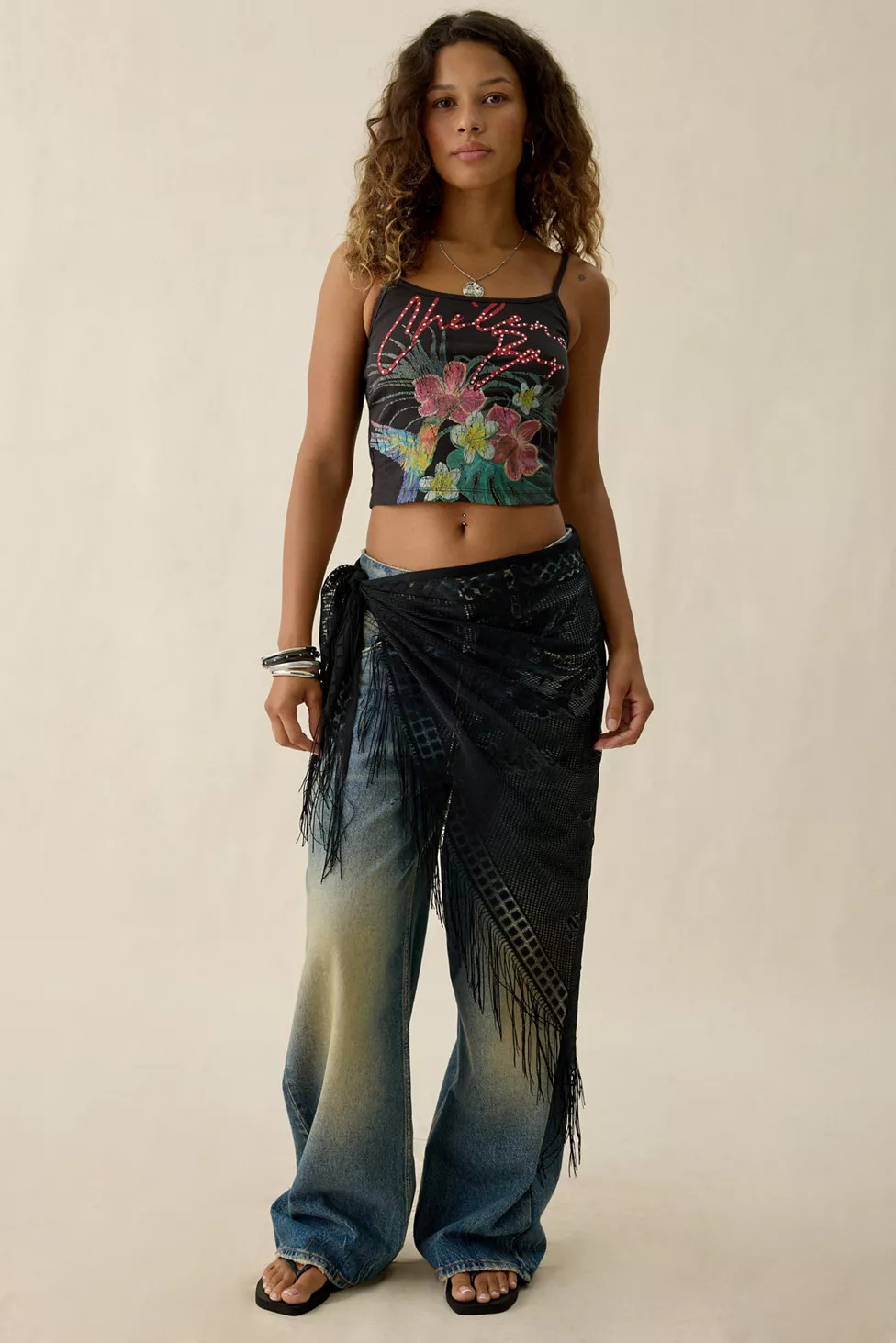 Lace Fringe Sarong | Urban Outfitters (US and RoW)
