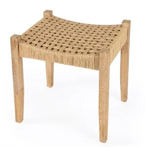 Garner Natural Woven Jute Stool | Cymax