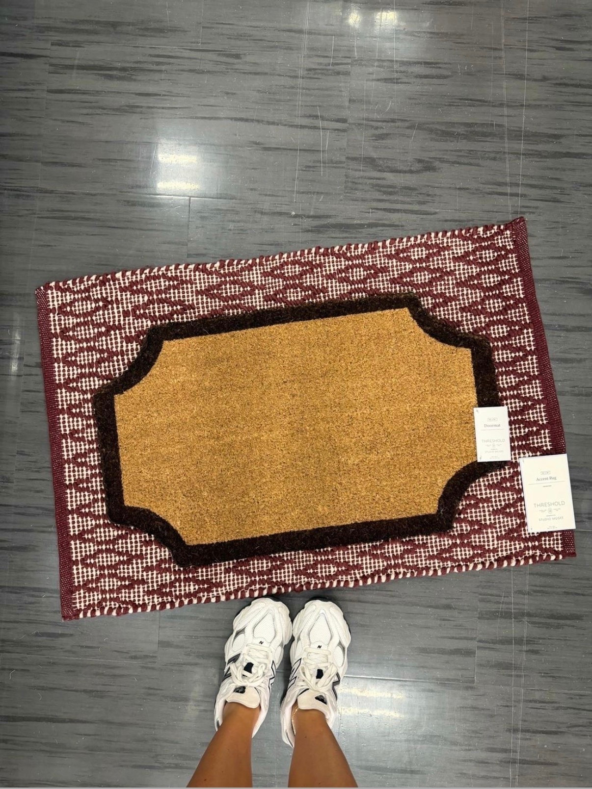 These rugs layered are so cute! Love the pop of burgundy

#LTKmomlife #LTKSeasonal #LTKHome