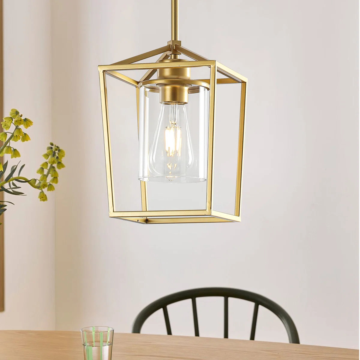 1 - Light Single Pendant Industrial Kitchen Island Lantern Chandelier | Wayfair North America