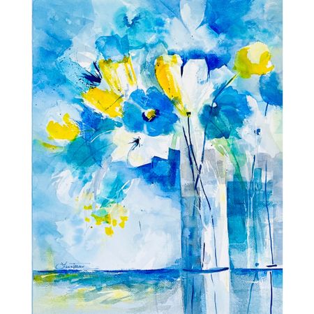Wintery Blues! Original watercolor painting in classic blue and white. 

#LTKhome