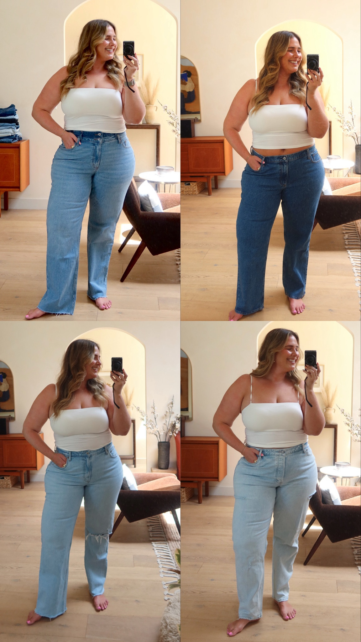 My favorite denim is on sale! Use code: DENIMAF for an extra 15% off. 

I’m wearing the size 33 Tall in everything except the low rise jeans which are a 33 Regular. Denim runs TTS!

#LTKxAF #LTKFindsUnder100 #LTKSaleAlert