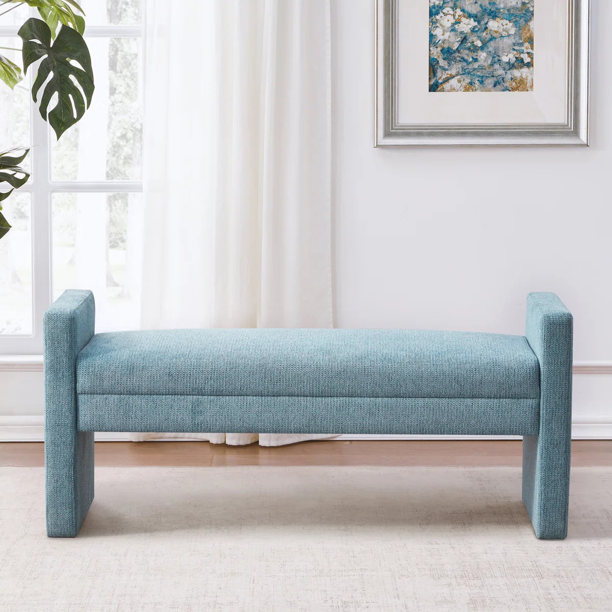 51.2" W Polyester Upholstered Bench | Wayfair North America