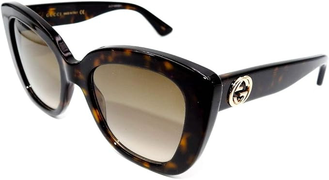 Gucci GG0327S - 002 Sunglasses Tortoise w/Brown Lens 52mm | Amazon (US)