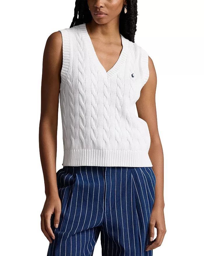 Cotton Cable Knit Sweater Vest | Bloomingdale's (US)