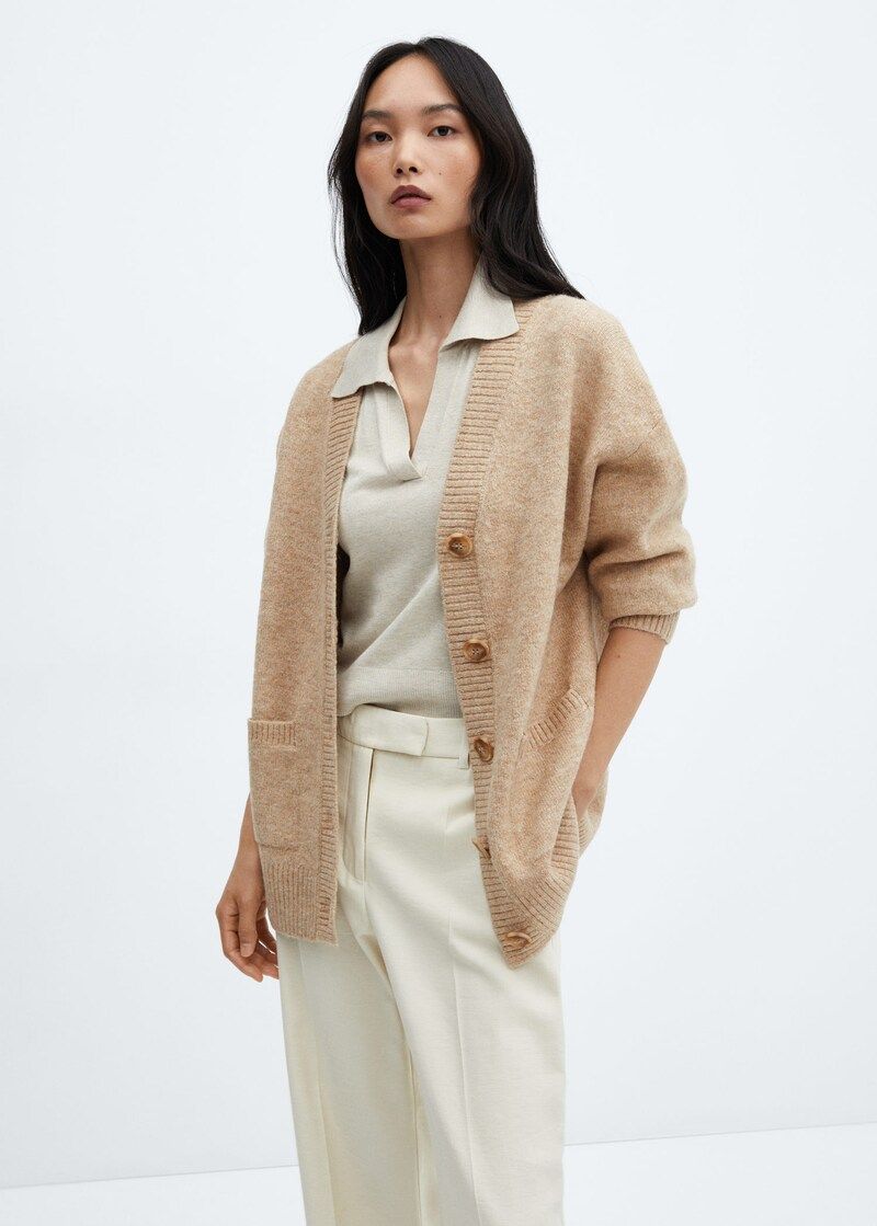 Oversized cardigan with buttons | MANGO (US)