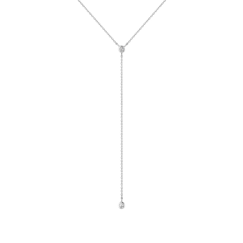 Lab Grown Diamond Bezel Lariat | AUrate New York