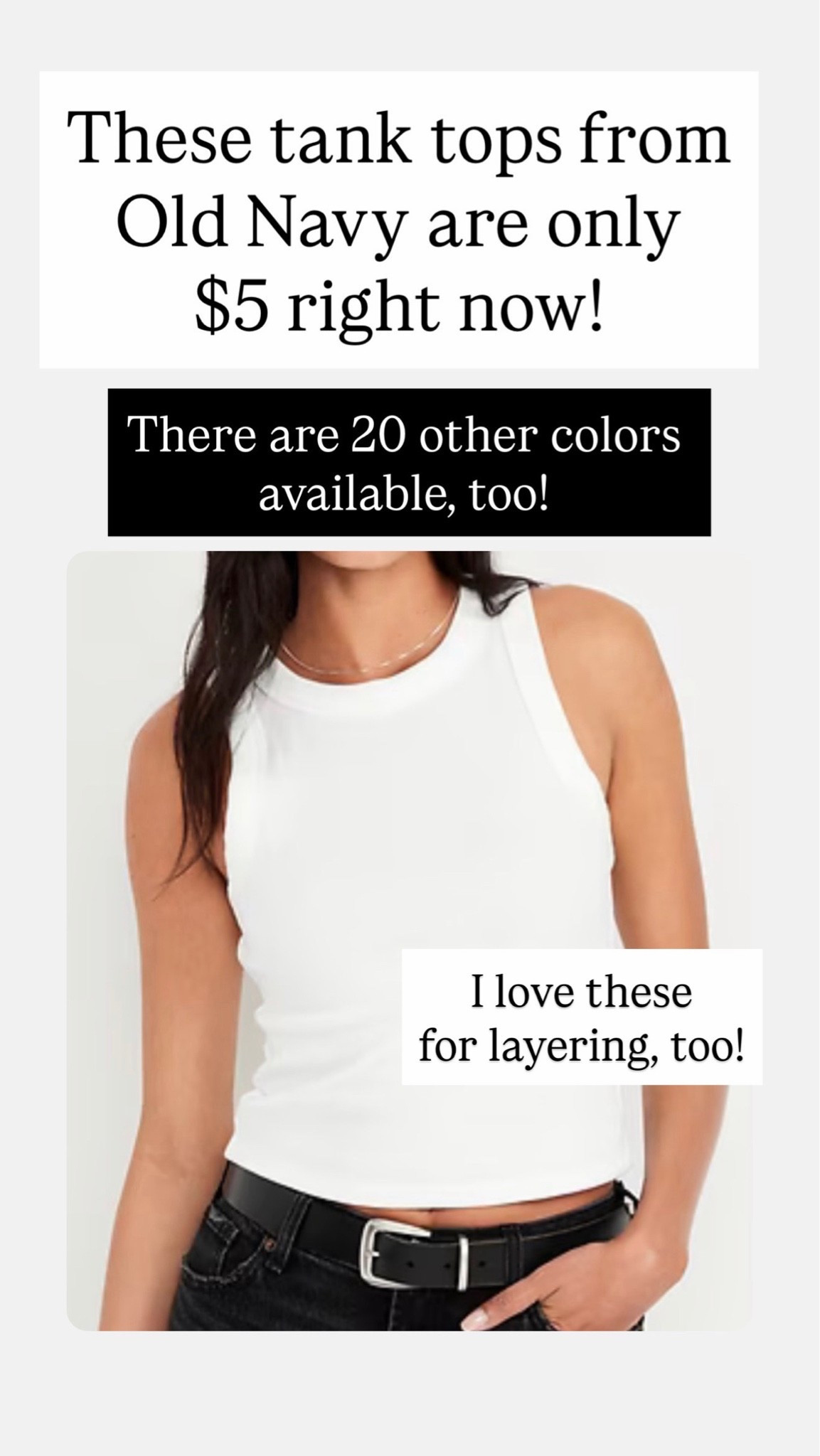 I love these tank tops for women. They’re only five dollars right now.

#LTKSaleAlert