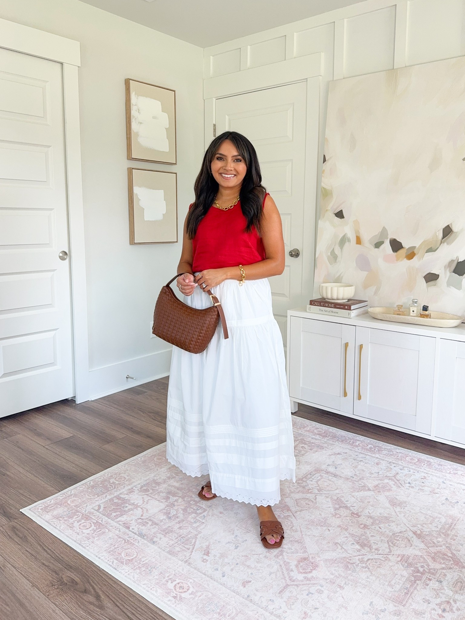 Europe & Summer Capsule Wardrobe
Red linen top size xs TTS - roomy fit
White maxi skirt size xs TTS
Brown sandals size 5.5 TTS - similar linked, mine are old


#LTKStyleTip #LTKPetite #LTKTravel