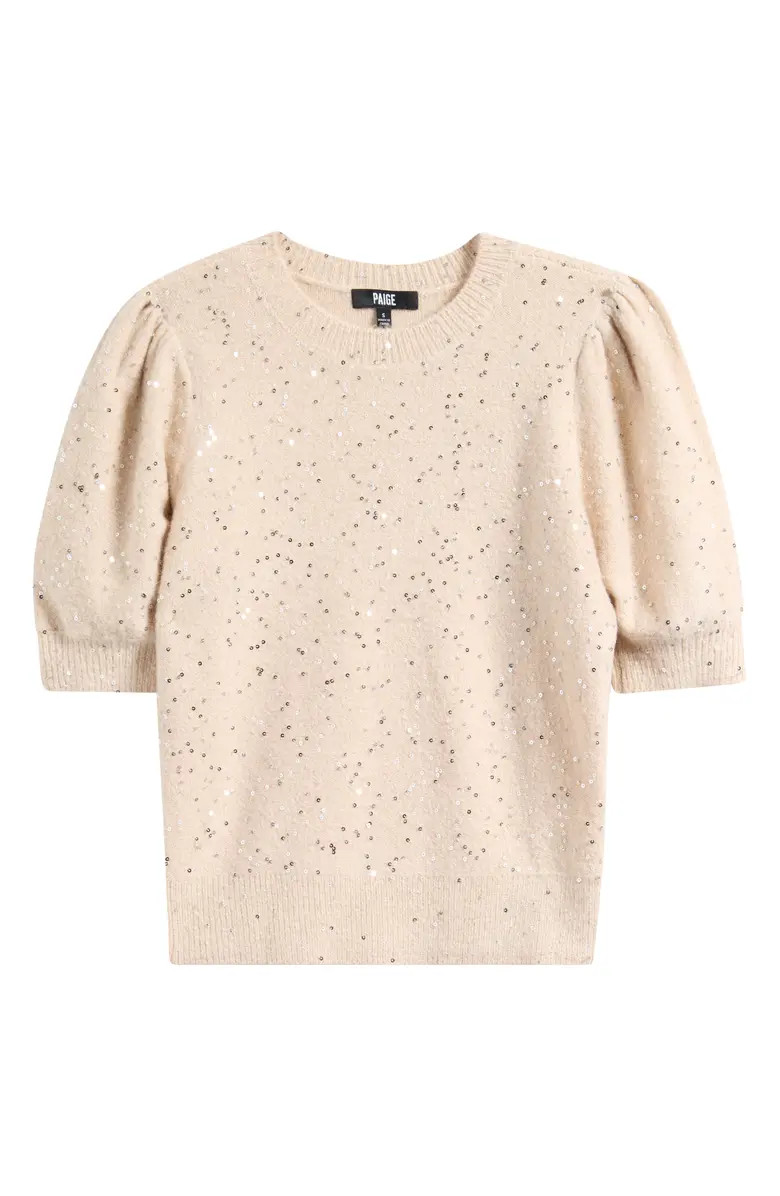 Gladiolus Sequin Embellished Crewneck Sweater | Nordstrom