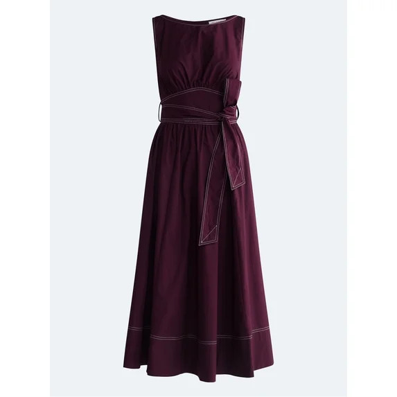 Free Assembly Women's Sleeveless Cotton Boatneck Maxi Dress, Sizes XS-XXL | Walmart (US)