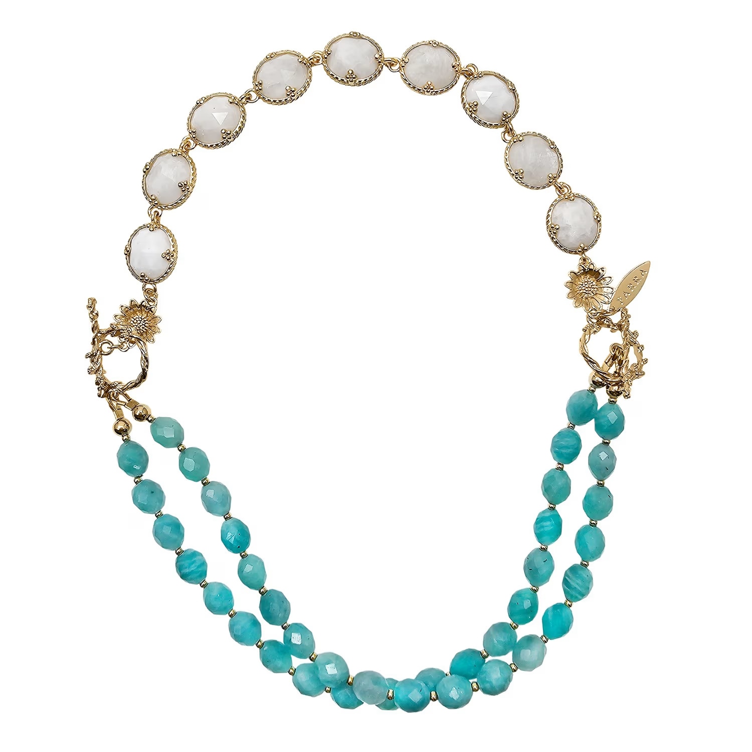 Amazonite With White Moonstone Versatile Necklace | Wolf & Badger
