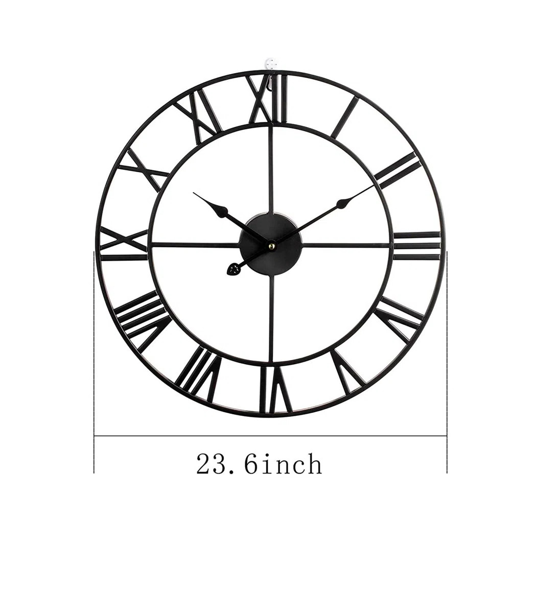 Solange Round Metal Farmhouse Wall Clock | Wayfair North America