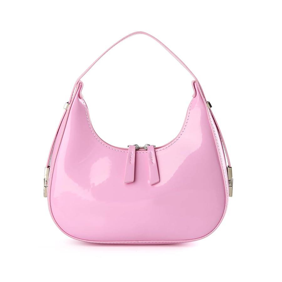 Didida Y2K Moon Bag Women's Crescent Shoulder Bag Retro Handbags Top Handle Patent Leather Cute S... | Amazon (US)