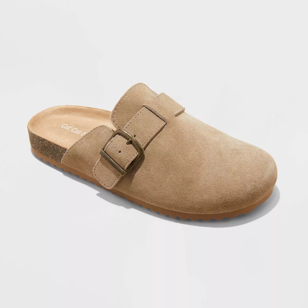 Kids' Tate Footbed Clog Sandals - Cat & Jack™ Taupe | Target