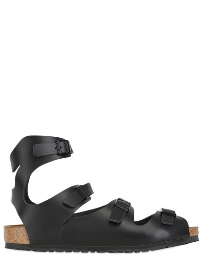 BIRKENSTOCK - ATHEN CAGED SMOOTH LEATHER SANDALS | Luisaviaroma