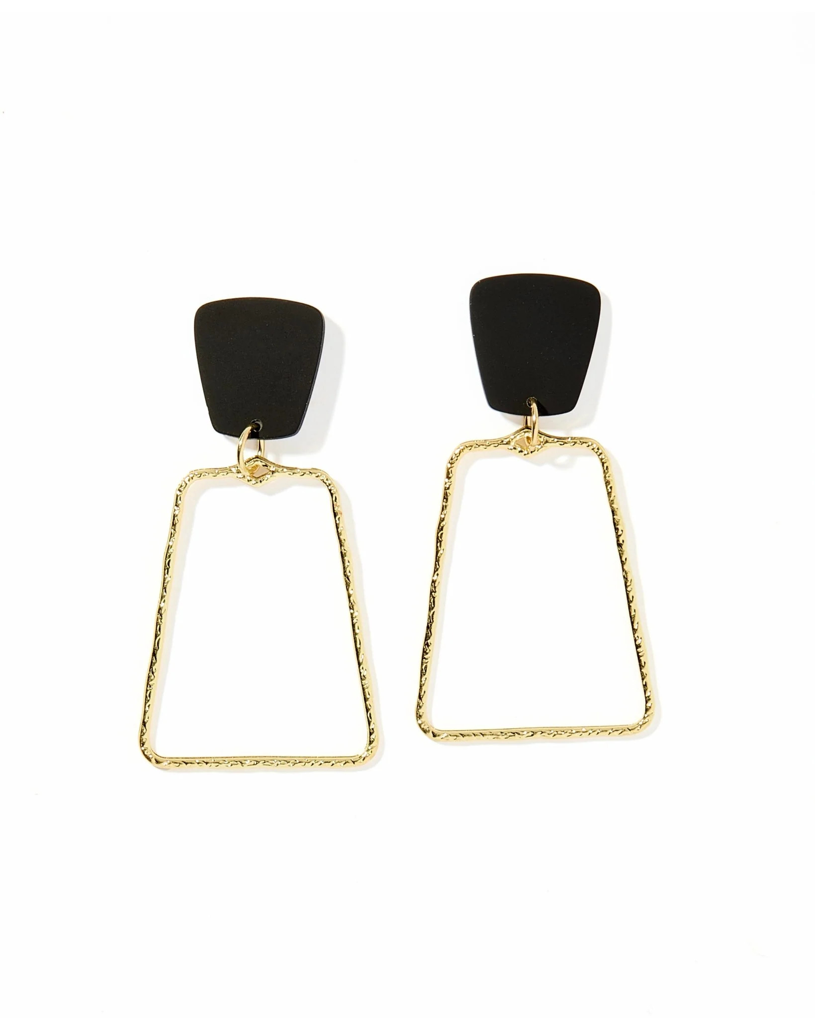 Kaelyn Statement Earrings - True Black and Gold | LINNY CO LLC
