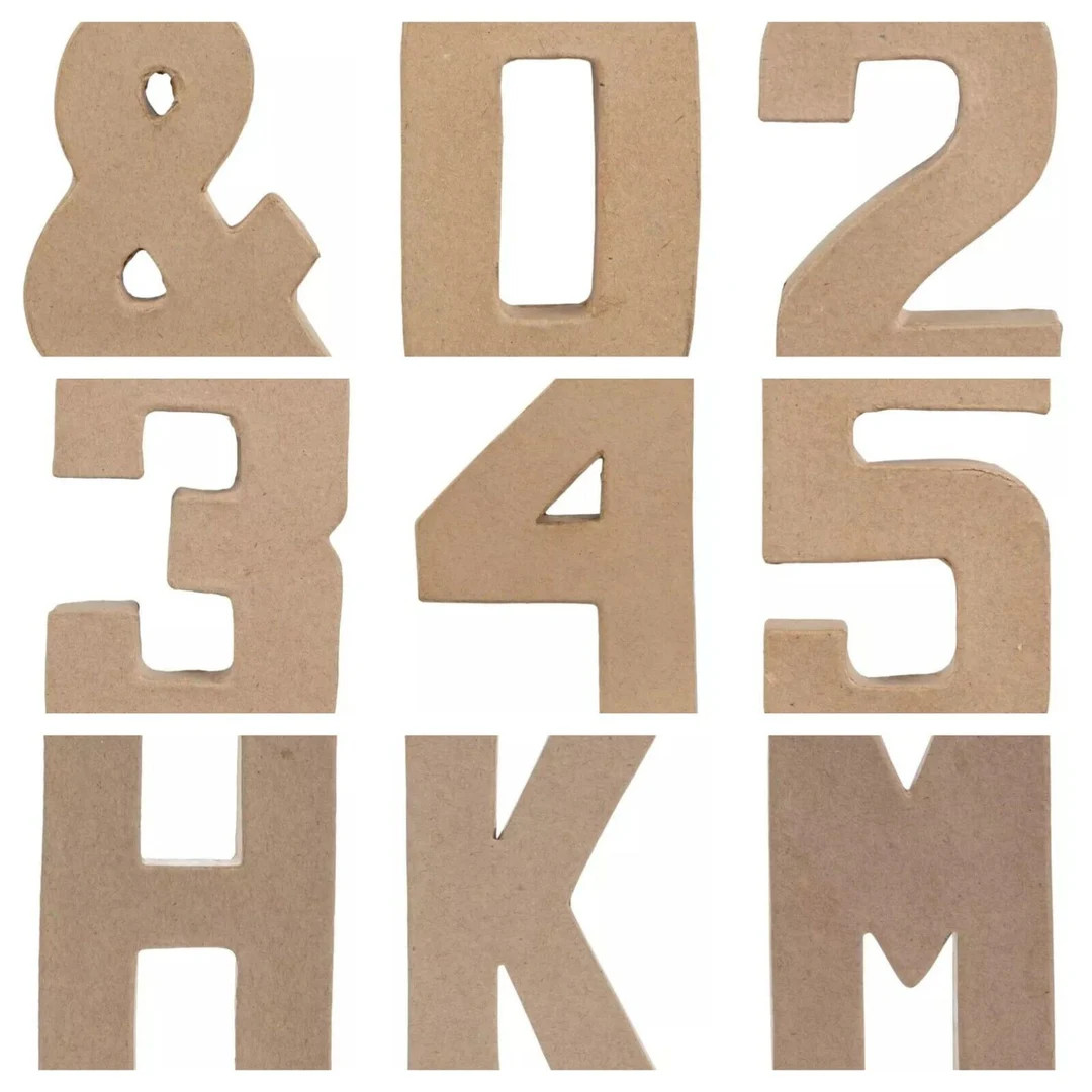 Paper Mache Letters & Numbers 4 Inch Price per Item New - Etsy | Etsy (US)