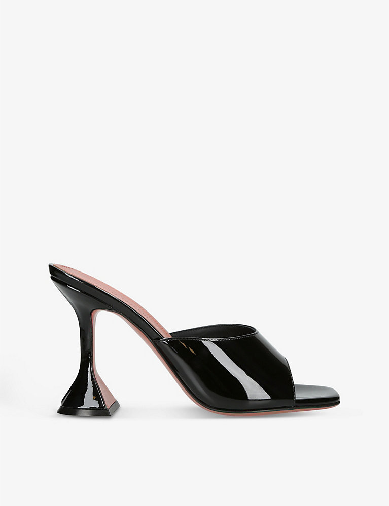 Lupita Glass square-toe PVC heeled mules | Selfridges