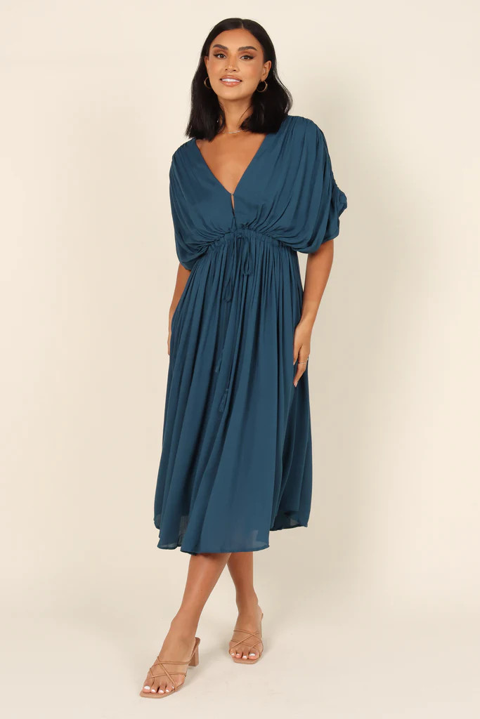 Elsie Batwing Midi Dress - Teal | Petal & Pup (US)