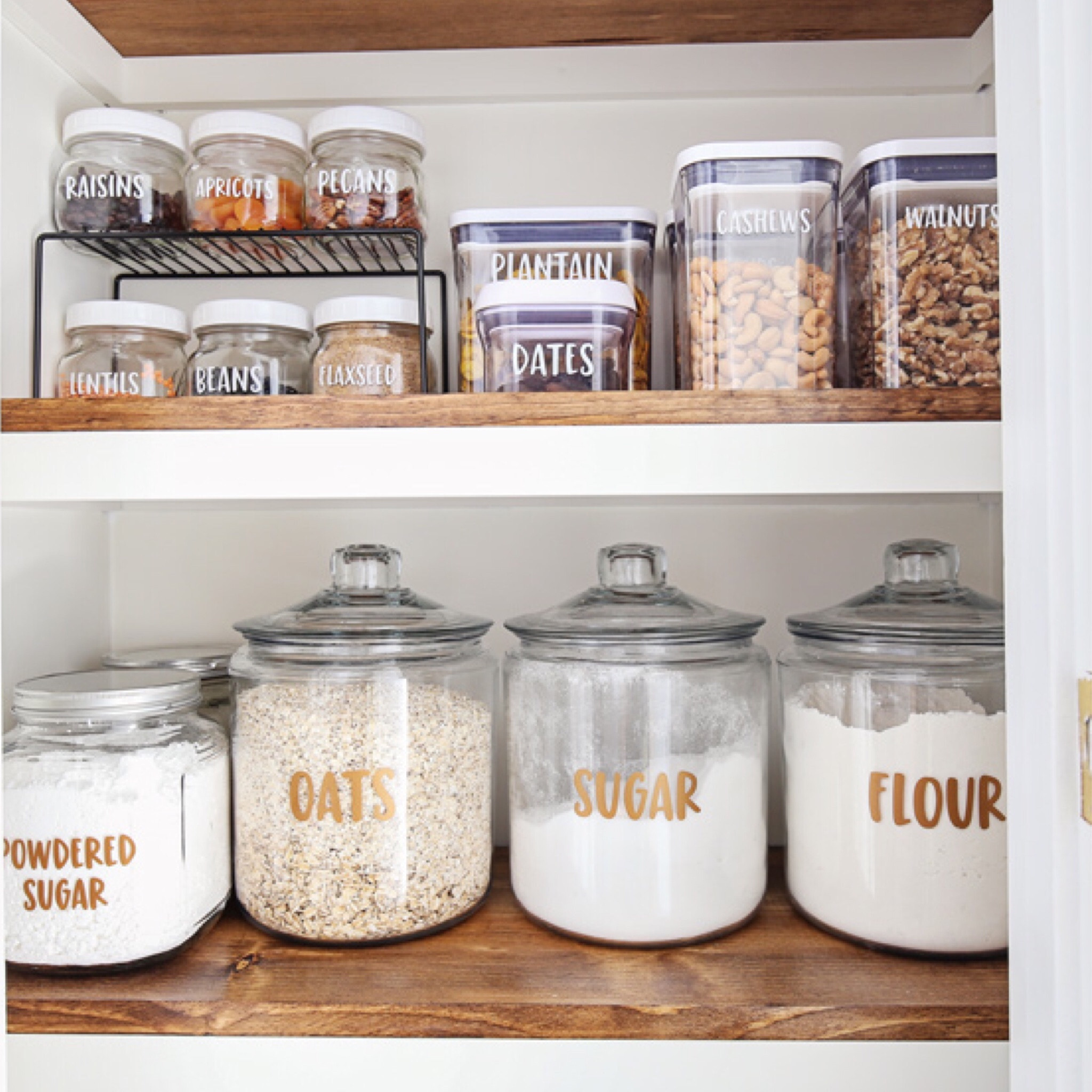 Pantry organization.

Large glass jars 1 gallon amazon
Mason jar wide mouth lids plastic white amazon
Kitchen pantry shelves metal black amazon 
Oxo good grips 3 pack 1.1 qt amazon 
Oxo good grips 1.7 qt amazon 


#LTKfindsunder50 #LTKsalealert #LTKhome