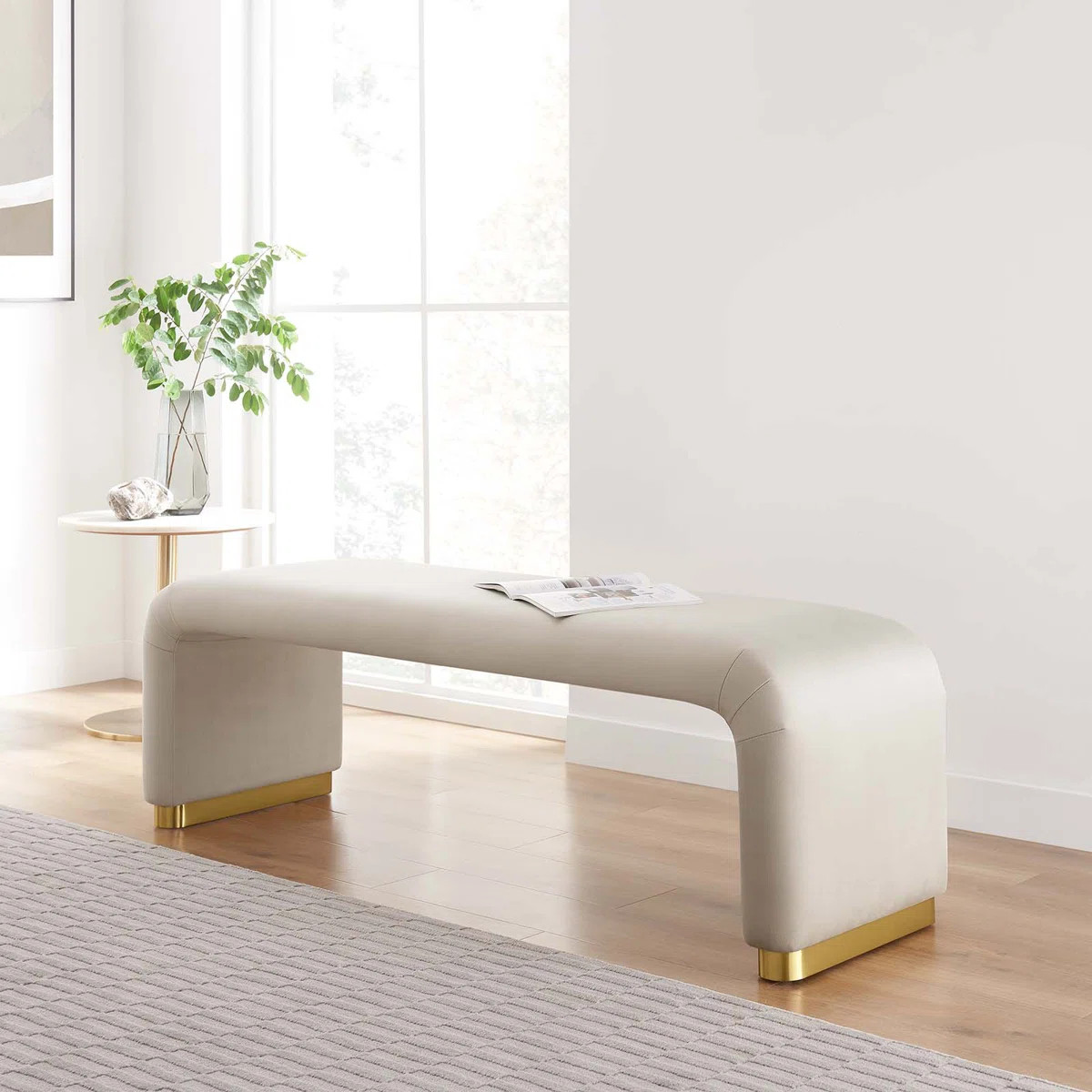 Modway Koda Velvet Upholstered Bench | Wayfair North America