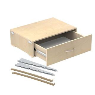 Everbilt Genevieve Birch Adjustable Closet Organizer Small Drawer Kit 90674 - The Home Depot | The Home Depot