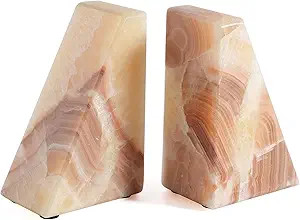 Marble Bookend for Heavy Books, Decorative Bookends for Shelves, Durable and Heavy-Duty Book End ... | Amazon (US)