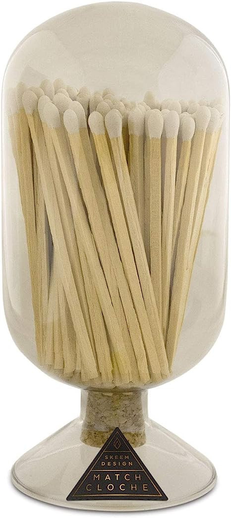 Skeem Design Fireplace Glass Match Cloche with Striker - Smoke - 120 Small Match Sticks | Amazon (US)