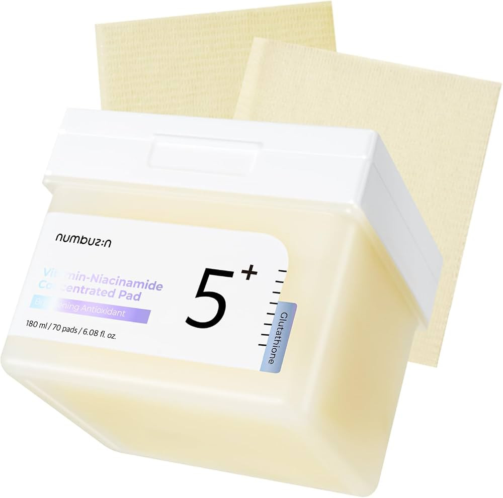 numbuzin No.5+ Vitamin-Niacinamide Concentrated pad | Double- Sided Pad with Glutathione, Niacina... | Amazon (US)
