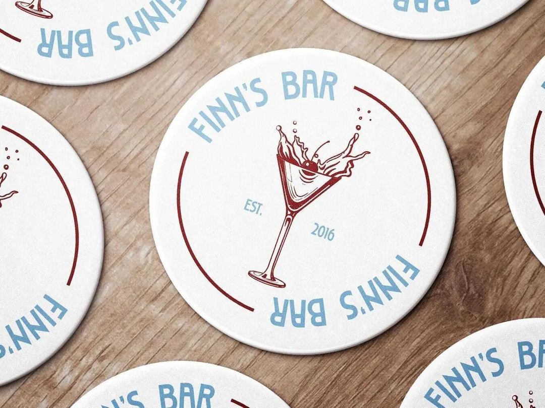 Custom Martini Bar Coasters | Home Decor | Custom Text | Personalized Paper Coasters | Bar Gift |... | Etsy (US)