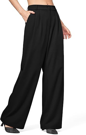 Willit Women's Work Pants Wide Leg High Waisted Casual Slacks Business Office Dress Pants with Po... | Amazon (US)