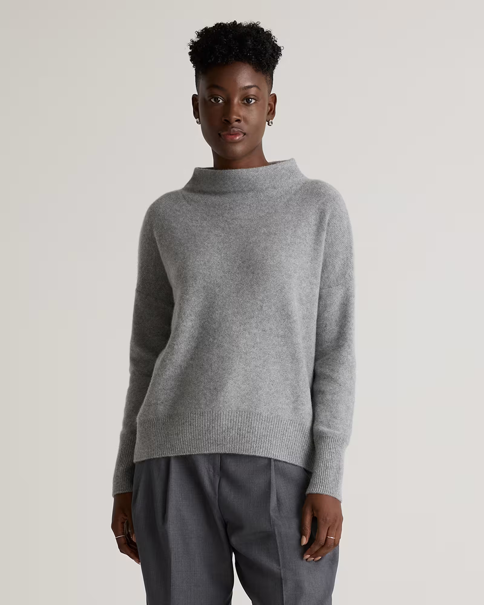Mongolian Cashmere Funnel Neck Sweater | Quince