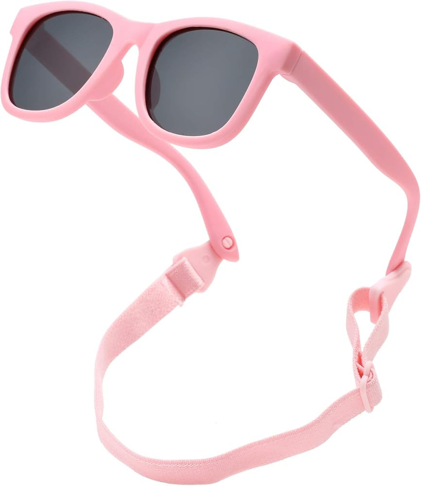 COASION Bendable Flexible Polarized Newborn Baby Sunglasses with Strap for Infant Boys Girls Age ... | Amazon (US)