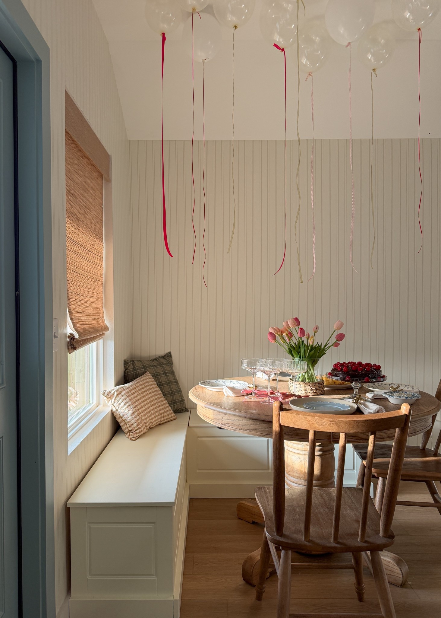 Spring girls night in details! Tulip colors are a mix of light purple and light pink  

#LTKHome #LTKdayinmylife