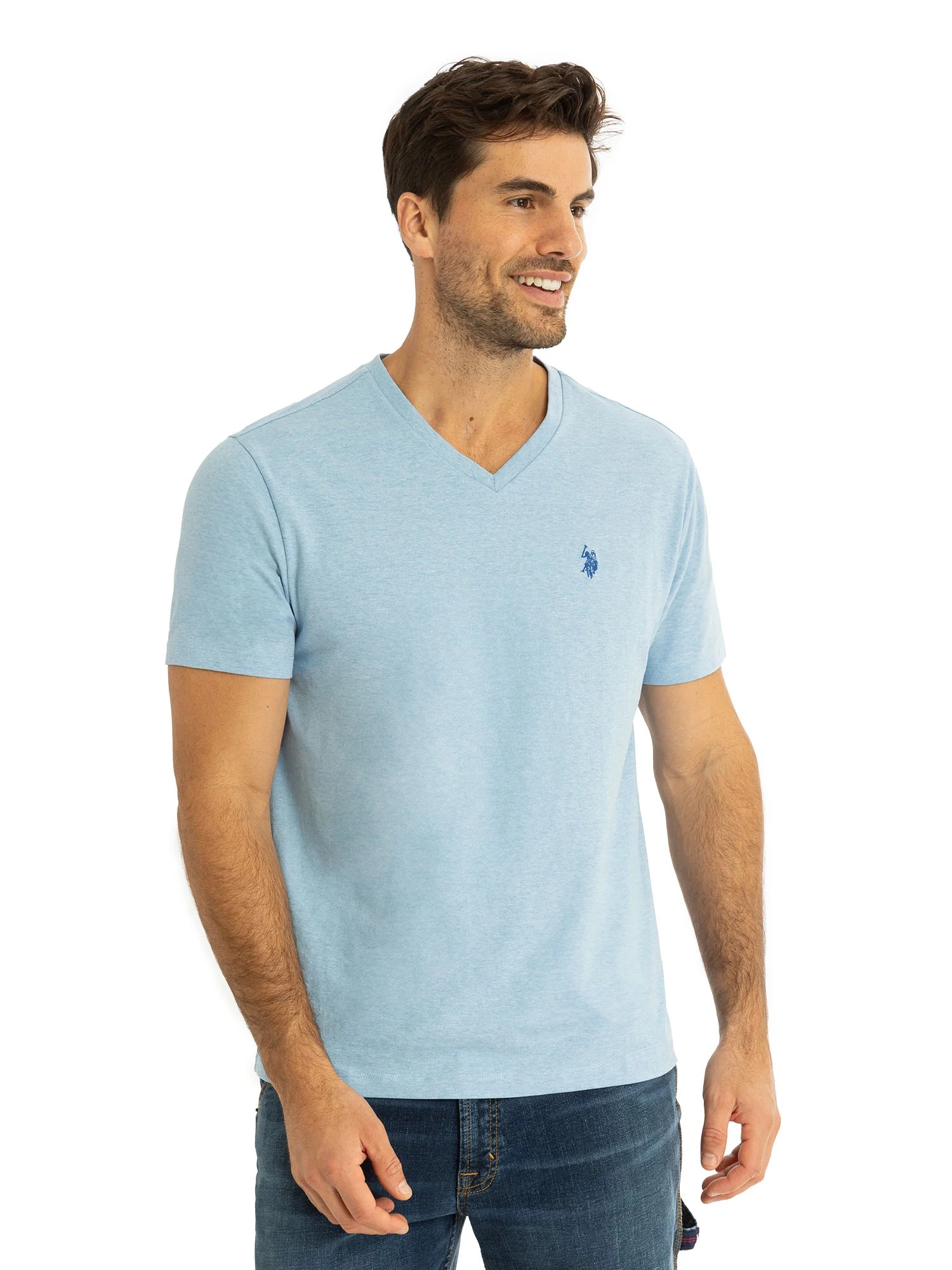 U.S. Polo Assn. Men's Basic Short Sleeve V-Neck T-Shirt | Walmart (US)