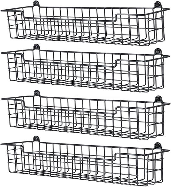 Spice Rack Organizer Wall Mount, Spice Organization Storage Shelf for Cabinet Door, 4 Packs Wall ... | Amazon (US)