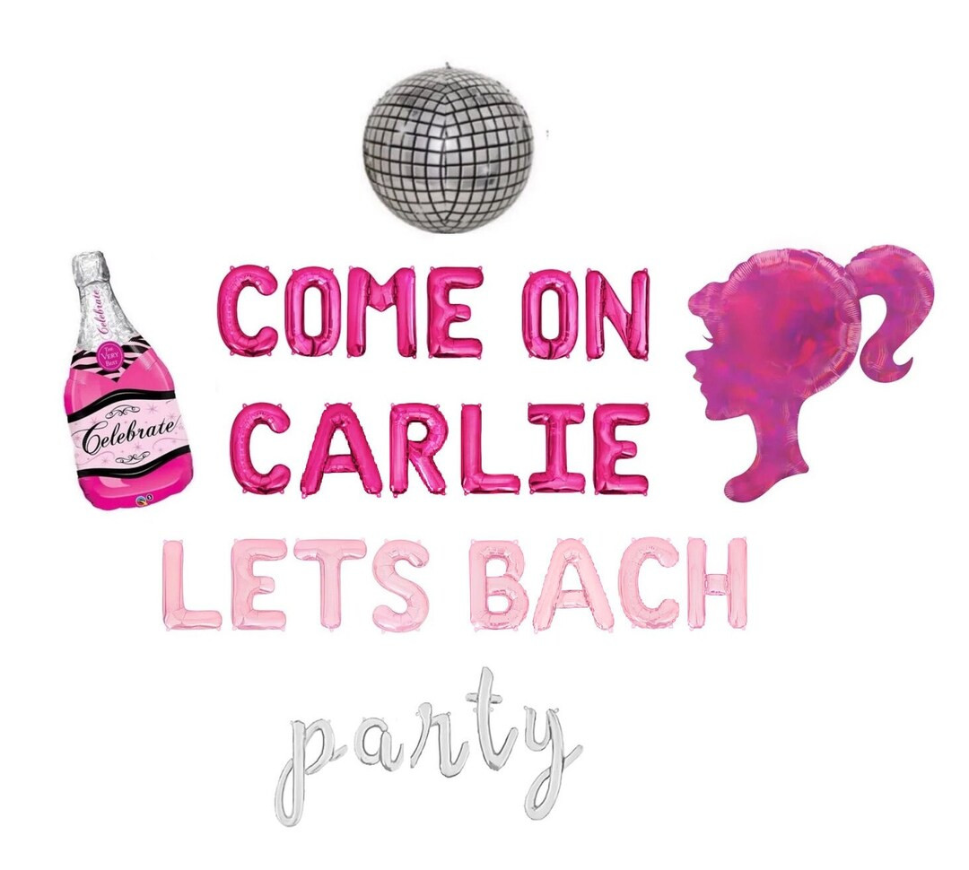 C’mon Lets Bach Party Doll Bachelorette Party Balloon Letters Decor Hot Pink Bachelorette Party... | Etsy (US)