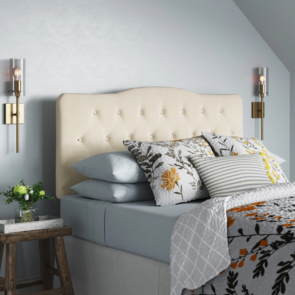 Modway Copper Grove Strathgartney Button-Tufted Upholstered Headboard | Wayfair North America