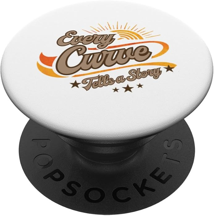 Every Curve Tells a Story Body Positive Retro Sunset Design PopSockets Adhesive PopGrip | Amazon (US)